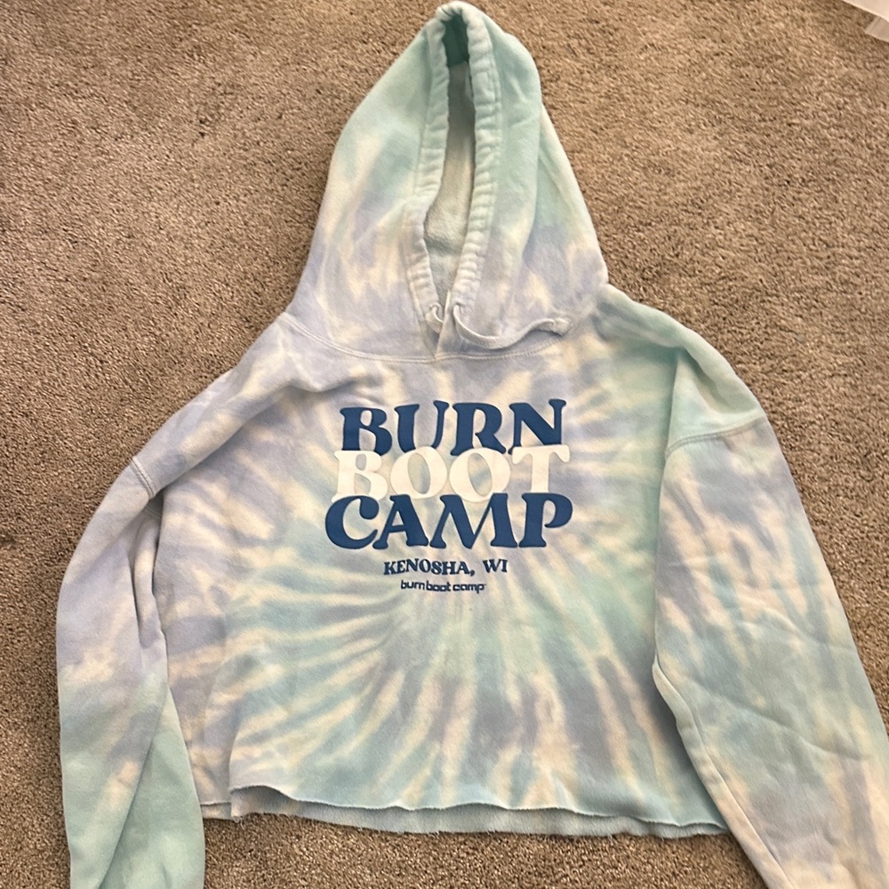 Burn Boot Camp Women's Blue Tie-Dye Hoodie